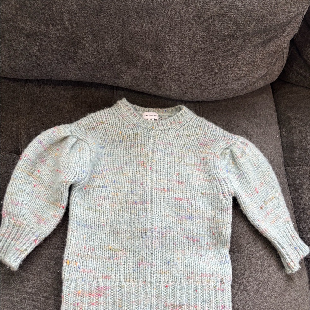 Something Navy Multicolor Speckled Knit Sweater